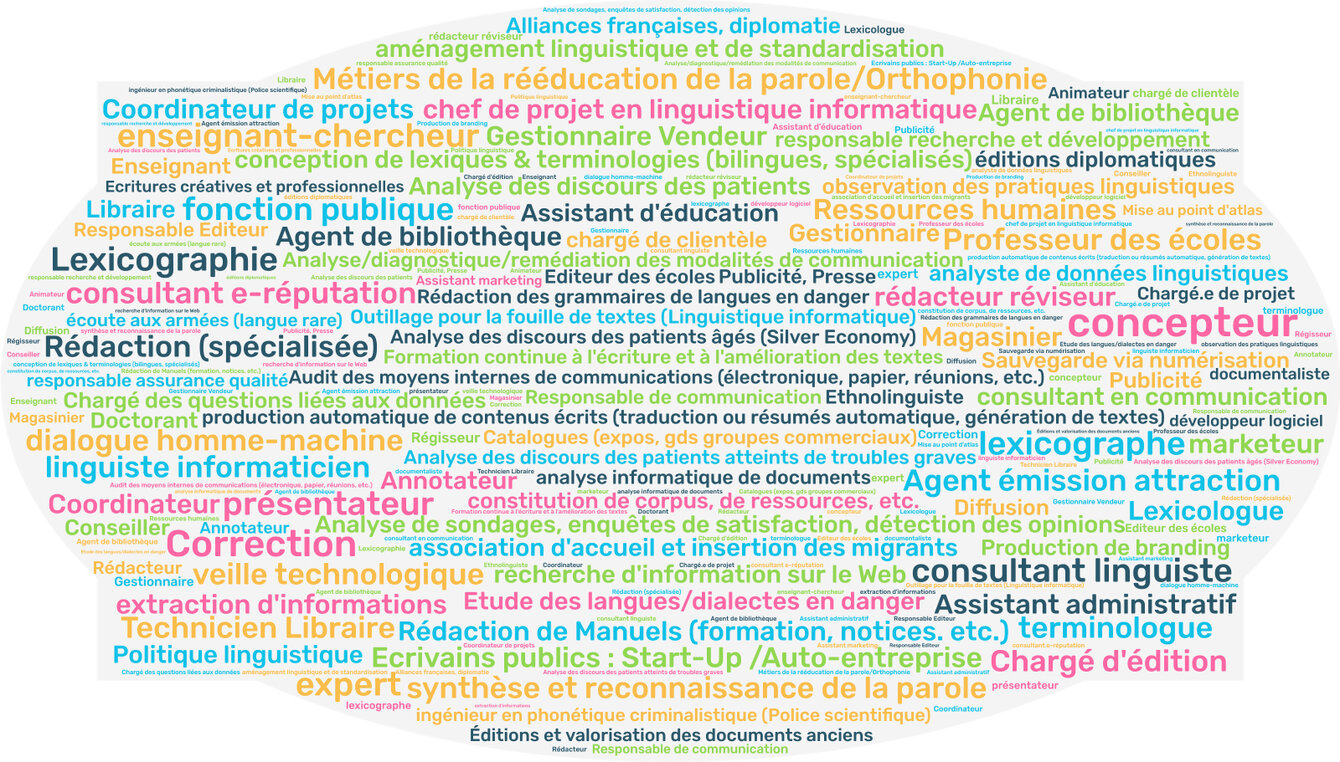Débouchés professionnels - Sciences du Langage - cliquez pour agrandir